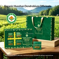 Thé aux fleurs séchées de Dendrobium Officinale biologique de Huoshan, Anhui – Coffret cadeau haut de gamme nourrissant pour les personnes âgées, idéal pour les fêtes