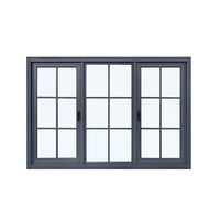 Ventanas correderas de 2 vías de aluminio Sistemas monobloque Ventana Perfil fijo Edificio alto
