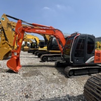 Miniexcavadora Usada Hitachi ZX60 de 6 Toneladas, Original de Japón, con Pocas Horas de Uso, Excavadora Hidráulica de Orugas, Lista para Enviar