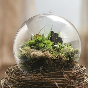 Large 8 inch/20cm transparent sphere hollow plastic Christmas ball decoration - Product Image 4