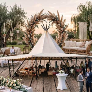 Tente Tipi Coupe-Vent de Luxe pour Mariages en Plein Air, Tente Géante en Toile Imperméable pour <span class=keywords><strong>Location</strong></span> de Fêtes au Château Européen - Product Image 1