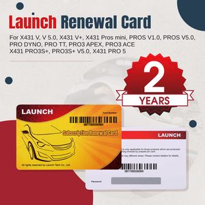 บัตรต่ออายุการใช้งาน LAUNCH Renewal Card แบบ 2 ปี สำหรับ X431 V V5.0 V+ Pros Mini PROS V1.0 V5.0 PRO DYNO TT PRO3 APEX ACE PRO3S+ PRO 5 - Product Image 1