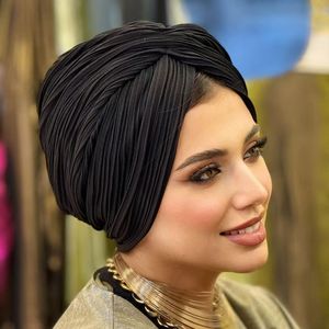 2025 musulmán instantáneo Hijab musulmán Malasia mujeres clásico Jersey Hijab cosido a rayas Hijab <span class=keywords><strong>turbante</strong></span> musulmán árabe <span class=keywords><strong>turbante</strong></span> - Product Image 3