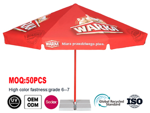 Parasol de jardin pliable en acier inoxydable de grande taille avec impression personnalisée, imperméable - Product Image 1
