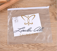 Sac d'emballage pour vêtements en plastique PE/EVA transparent givré avec fermeture éclair personnalisée