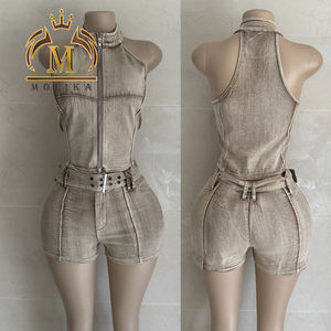 Nouvel ensemble tendance pour femmes, <span class=keywords><strong>veste</strong></span> <span class=keywords><strong>en</strong></span> <span class=keywords><strong>jean</strong></span>, tenue <span class=keywords><strong>en</strong></span> <span class=keywords><strong>jean</strong></span> extensible <span class=keywords><strong>en</strong></span> coton, <span class=keywords><strong>veste</strong></span> courte et short, ensemble deux pièces assorti, ensemble <span class=keywords><strong>jean</strong></span> deux pièces pour femmes - Product Image 4