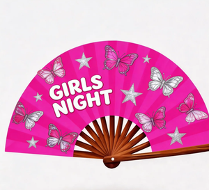 Abanico Plegable Portátil de Poliéster con Diseño de Bambú, Abanico Chino de Tela de 13 Pulgadas, Abanico Grande Personalizado para Bodas y Fiestas - Product Image 2