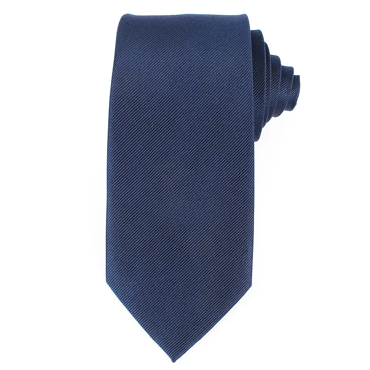 Dacheng Manufacturer High Quality Navy Blue Corbatas Solid Color Neck Ties Silk Tie