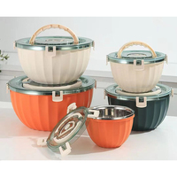5-teiliges Set Speisenwärmer, NEUES Design Party-Hotpot-Behälter, Speisenwärmer-Set, Thermobehälter, Isolierte Lunchbox