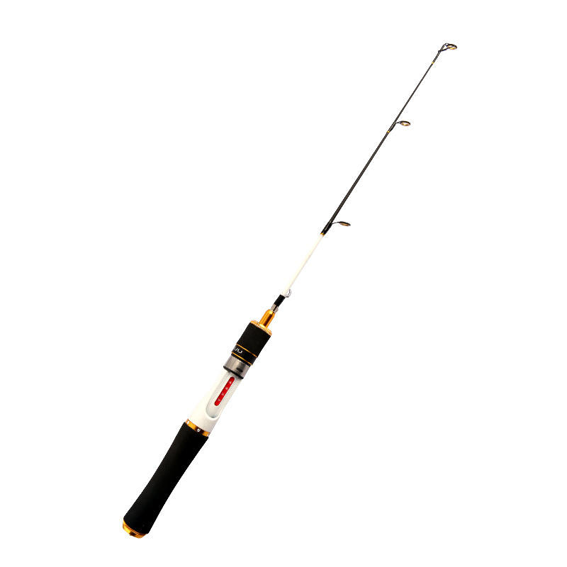 Caña de pescar en hielo de seis piezas.