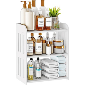 Oushumei Bathroom Countertop Storage Rack 3 Tier Rectangular Waterproof Moisture Proof Freestanding <b>Shelf</b> For Organized Storage - Product Image 5