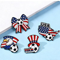 Set de pines esmaltados de fútbol duraderos al por mayor con cierre de seguridad, pin de solapa personalizado con logo para aficionados al fútbol, para equipos deportivos, clubes, eventos