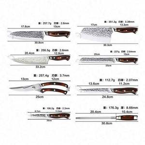 Juego de Cuchillos de Cocina de Acero Inoxidable de 9 Piezas con Mangos de Madera Pakka y Bloque de Madera de Haya, Ecológico - Product Image 5