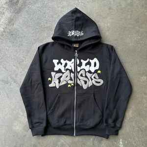 Y2k Hoodies Hoodie <span class=keywords><strong>Grunge</strong></span> Graphic Zip up Hoodies Y2k Jacket Hip Hop Streetwear Sudaderas estéticas - Product Image 3