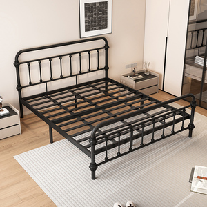 Loft moderno semplice letto in ferro anti-rumore doppia casa bambini letto singolo ferro ispessito letto - Product Image 3