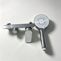 Système de douche multifonction en laiton massif chromé de qualité supérieure avec barre coulissante pour salle de bain et rénovation de douche d'hôtel