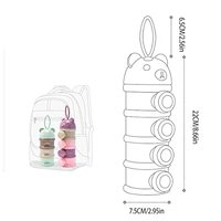Distributeur manuel de lait en poudre pour bébé à 4 couches en PP, empilable, conteneur de formule sécurisé pour les voyages, nouvelle boîte de rangement portable pour collations