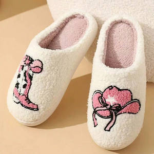 Brand New Ladies' TPR <b>Sole</b> Flat for <b>Slippers</b> Fluffy Plush Lining with Cushioning for Summer and Autumn Fast Shipping - Product Image 2
