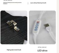 Peinture Décorative Murale 3D Moderne de Luxe avec Éclairage LED et Cadre en Fer pour Couloir et Salon