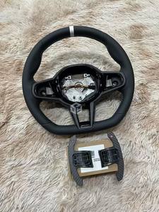Volante deportivo M de cuero con paleta de cambio ancho personalizado para <span class=keywords><strong>BMW</strong></span> Serie F F30 F10 F20 X5 E70 E60 E71 E90 F22 F15 M3 <span class=keywords><strong>M5</strong></span> M6 - Product Image 2