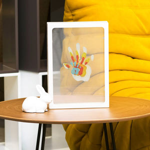 Trasparente cornice fai da te per la famiglia con stampa a mano multicolore del bambino ricordo ecologico fatto a mano Souvenir - Product Image 3