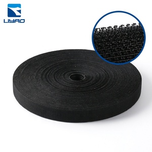 Rouleaux de <span class=keywords><strong>boucle</strong></span> de crochet en nylon de largeur personnalisée écologique ruban de camouflage noir <span class=keywords><strong>blanc</strong></span> en polyester mélangé pour le tissu de carton d'équipement de sport - Product Image 4