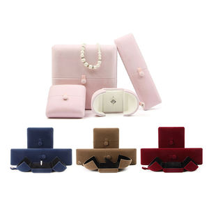 День Святого Валентина Роскошные ювелирные изделия Органайзер Кольцо Серьги Ожерелье бархатная Подарочная коробка Упаковка для ювелирных изделий - Product Image 2