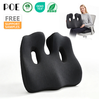 Coussin de siège en mousse à mémoire de forme haute résilience avec sangle réglable, coussin de chaise de bureau ou de gaming ferme et soutien optimal 55D