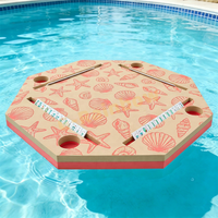 Table de mahjong pliable imperméable en EVA de style américain à 2 couleurs avec impression UV personnalisable de 33 pouces pour piscine