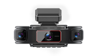 Enregistreur vidéo de voiture DVR 4K UHD exclusif à 4 canaux, enregistrement en boucle sur 3 canaux, WDR, WiFi, caméra de tableau de bord avant, arrière et intérieure, super caméra de tableau de bord