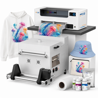 Impresora DTF Automática de 33 cm con Cabezal de Impresión I3200, Impresión de Película PET en una Sola Pasada, Impresora de Escritorio A3 de Alta Velocidad para Camisetas con Agitador de Polvo
