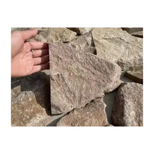 Loose Natural Stone Panel Round Big Irregular Natural Flagstone For Wall