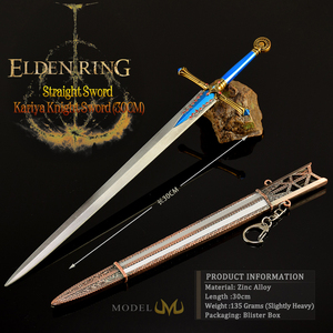 30CM Elden Ringカリアンナイトの剣フルメタル亜鉛合金レプリカシースキーチェーン付きコレクティブデスク装飾ゲーム周辺 - Product Image 3