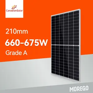 加拿大太阳能电池板132电池太阳能电池板价格660W 665W 670W光伏组件，保修25年
