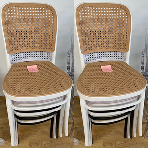 Venta caliente moderna silla de ratán de plástico apilable <span class=keywords><strong>muebles</strong></span> de comedor económicos para el hogar - Product Image 5
