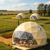 Dôme géodésique imperméable de luxe pour le glamping, abri pour hôtels, complexes hôteliers, camping, hébergements extérieurs et événements