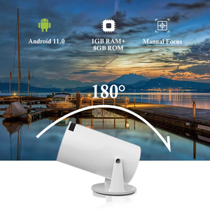 Mini projecteur DCOLOR HY300 Android 12 200 Lumens 720P 4K LED portable HIFI stéréo Wi-Fi pour les entreprises et l'éducation - Product Image 4