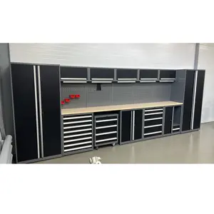 JZD Factory Workshop Cabinet Garage Workbench With Drawers Modular Steel Tool Storage Cabinet Tool Box