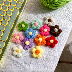 Flores <span class=keywords><strong>de</strong></span> Ganchillo al por Mayor, Flores Tejidas, Flores Artificiales <span class=keywords><strong>de</strong></span> Lana, Flora Eterna Hecha a Mano, Regalos para Bodas y Festivales - Product Image 2