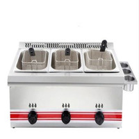 Friteuses à beignets commerciales bon marché, à gaz et électriques, pour la vente en boutique, chariot de nourriture, avec panier électrique à gaz