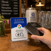 Carte NFC étanche LK Guangdong 13,56 MHz pour avis Google, en acrylique adhésif, puce NTAG213, pour restaurants, hôtels, commerces, réseaux sociaux