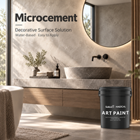 Kit de revêtement mural et de sol en micro-ciment imperméable à finition lisse magique pour les projets de rénovation des murs et sols de salle de bain