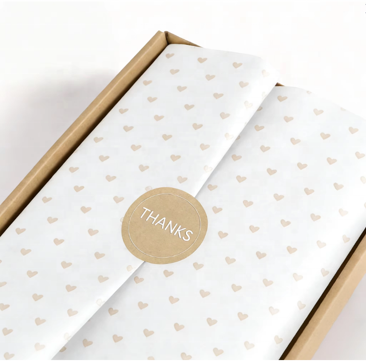 Custom Printed Recyclable Gift Wrap: Virgin Wax Coated Double-Sided Paper for Fashion & Tissue Packaging