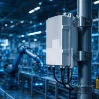 Estación Base GNB Integrada 3GPP Rel 16 para Exteriores, 5G NR GNodeB 2x5W N48 2x3W N78 Sub-6G 100MHz, 1200 Usuarios para Empresas 5G