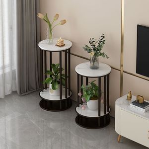 Soporte para Plantas de Madera Maciza Estilo Italiano con Textura de Losa de Roca, Estante de Almacenamiento para Plantas de Salón - Product Image 3