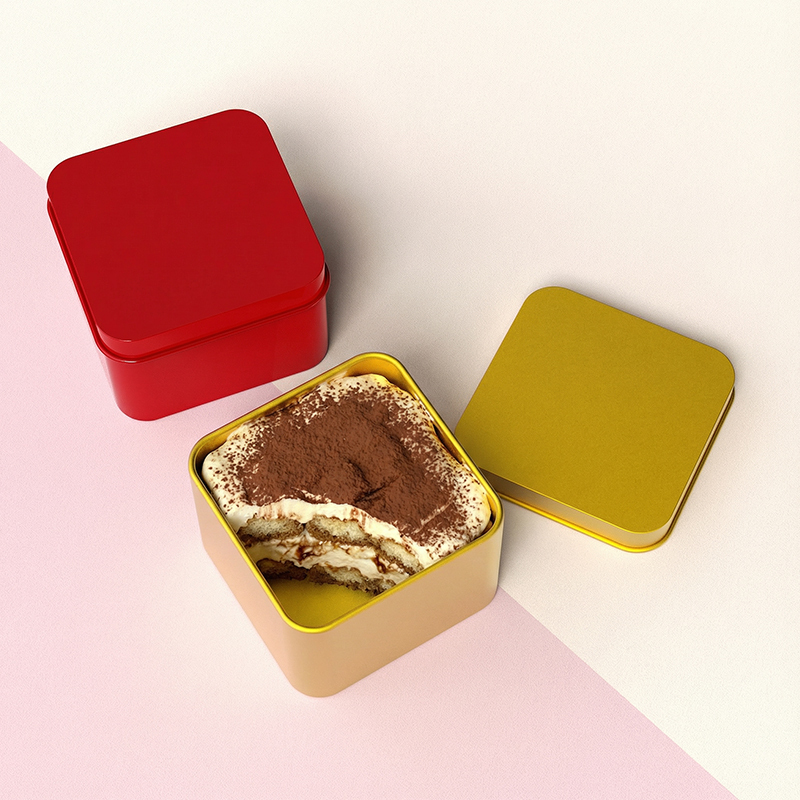 Wholesale Stock Colorful square Metal Tin