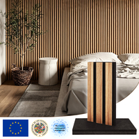 Panneau mural professionnel en lattes de bois pour salle de conférence universitaire, insonorisant avec feutre PET ignifuge et expédition mondiale et prix compétitifs