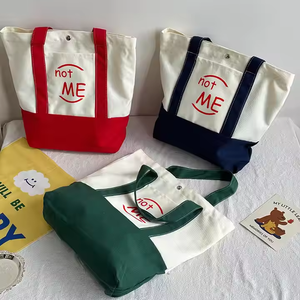 Sac de shopping en toile surdimensionné personnalisé, fermeture éclair, poignée longue épaule, motif lettres, impression soie, ECOGREENBAG, personnalisable - Product Image 1