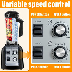 1600W 3L Large Capacity Commercial With Mixer Grinder Heavy Duty Machine <b>Portable</b> Ice Smoothie <b>Blenders</b> - Product Image 2