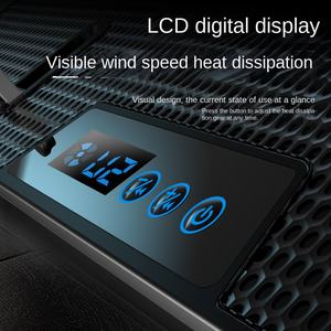 Base de radiateur pour ordinateur <span class=keywords><strong>portable</strong></span> universel muet à vitesse réglable avec écran d'affichage numérique LCD en matière plastique <span class=keywords><strong>refroidisseur</strong></span> pour ordinateur <span class=keywords><strong>portable</strong></span> en stock - Product Image 3